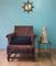 Antique Arts & Crafts Leather Armchair, 1900s, Image 6