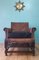 Antique Arts & Crafts Leather Armchair, 1900s, Image 1