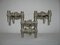 Brutalist German Metal Candleholders from Quist, 1960s, Set of 4 9