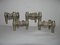 Brutalist German Metal Candleholders from Quist, 1960s, Set of 4 6