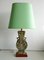 Chinesische Vintage Bronze Tischlampe im archaischen Stil von James Mont, 1970er 5