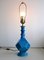 Lampe de Bureau Géométrique en Céramique Bleue, 1960s 3