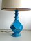 Lampada da tavolo geometrica in ceramica blu, anni '60, Immagine 8