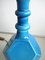 Lámpara de mesa geométrica de cerámica azul, años 60, Imagen 4