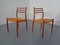 Teak Model 78 Dining Chairs by Niels Otto Møller for J.L. Møllers, 1960s, Set of 2 2