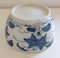 French Blue White Earthenware Cachepot Planter, 1960s 8