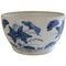 French Blue White Earthenware Cachepot Planter, 1960s 1