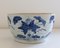 French Blue White Earthenware Cachepot Planter, 1960s 2