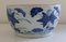 French Blue White Earthenware Cachepot Planter, 1960s, Image 3