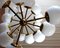 Large German Brass and Opaline Glass Chandelier, 1970s, Image 2