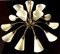 German Brass and Glass Butterfly Chandelier, 1950s, Image 6