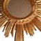 Specchio Mid-Century a forma di sole, Francia, Immagine 2