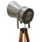 Vintage Industrial Gray Wooden Tripod Spotlight Floor Lamp 5