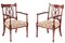 Antique Mahogany Inlaid Desk Chairs, Set of 2 1