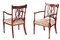Antique Mahogany Inlaid Desk Chairs, Set of 2 2