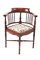 Antique Edwardian Mahogany Inlaid Corner Chair 1