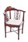 Chaise d'Angle Édouardienne Antique en Acajou Marqueté 1