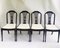 Antique Mahogany Carved Dining Chairs, Set of 4 1