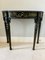 Antique French Demi-Lune Carved & Ebonised Console Table 1