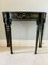 Antique French Demi-Lune Carved & Ebonised Console Table, Image 1