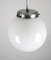 Small Bauhaus Opaline Glass Sphere Pendant Lamp, 1940s 12
