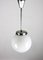 Small Bauhaus Opaline Glass Sphere Pendant Lamp, 1940s 2