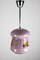 Kleine Violette Glas Hängelampe von EMI, 1940er 12
