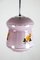 Small Violet Glass Pendant Lamp from EMI, 1940s 3