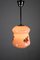 Small Violet Glass Pendant Lamp from EMI, 1940s 5