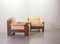 Niederländische Sessel aus solidem Eichenholz & kastanienbraunem Leder von Harry de Groot für Leolux, 1970er, 2er Set 4