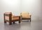 Dutch Solid Oak and Camel Colored Leather Lounge Chairs by Harry de Groot for Leolux, 1970s, Set of 2 7