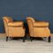 Vintage Dutch Sheepskin Leather Club Chairs, Set of 2, Image 34