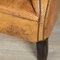 Vintage Dutch Sheepskin Leather Club Chairs, Set of 2, Image 9