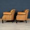 Vintage Dutch Sheepskin Leather Club Chairs, Set of 2 36