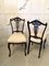 Antique Victorian Carved Ebonized Rosewood Desk Chairs, Set of 2 2