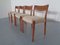 Danish Solid Teak Dining Chairs, 1960s, Set of 4 4