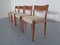 Danish Solid Teak Dining Chairs, 1960s, Set of 4, Image 4