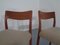 Danish Solid Teak Dining Chairs, 1960s, Set of 4 12