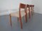 Danish Solid Teak Dining Chairs, 1960s, Set of 4 7
