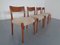 Danish Solid Teak Dining Chairs, 1960s, Set of 4 1