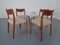 Danish Solid Teak Dining Chairs, 1960s, Set of 4 3