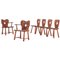 Scandinavian Dining Chairs in Pine by Bo Fjæstad, 1930s, Set of 6, Image 1