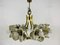 Mid-Century Italian Glass and Brass 8-Arm Chandelier Attributed to Mazzega, 1960s 7