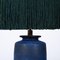 Large Ceramic Table Lamp with Silk Lampshade, 1960s, Image 3