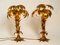 Gold-Plated Metal Palm Table Lamps by Hans Kögl for Hans Kögl, 1970s, Set of 2, Image 4
