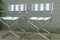 Sillas plegables de jardín vintage de acero tubular cromado con lienzo, años 70. Juego de 2, Imagen 4