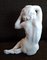 Antique German Hand-Painted Porcelain Seated Female Nude Figurine by Karl Tutter for Hutschenreuther, 1940s, Image 4