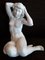 Antique German Hand-Painted Porcelain Seated Female Nude Figurine by Karl Tutter for Hutschenreuther, 1940s, Image 1