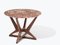 Walnut Coffee Table with Marble Top by Augusto Romano, 1950s, Image 1