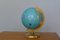 Small Mid-Century 14 cm Globe with Tulip Base in Brass from JRO-Verlag, 1960s, Image 1